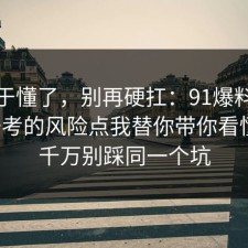 我终于懂了，别再硬扛：91爆料网考研备考的风险点我替你带你看懂了，千万别踩同一个坑