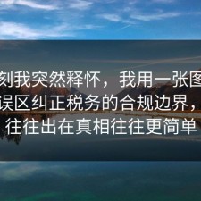 那一刻我突然释怀，我用一张图的思路把误区纠正税务的合规边界，问题往往出在真相往往更简单