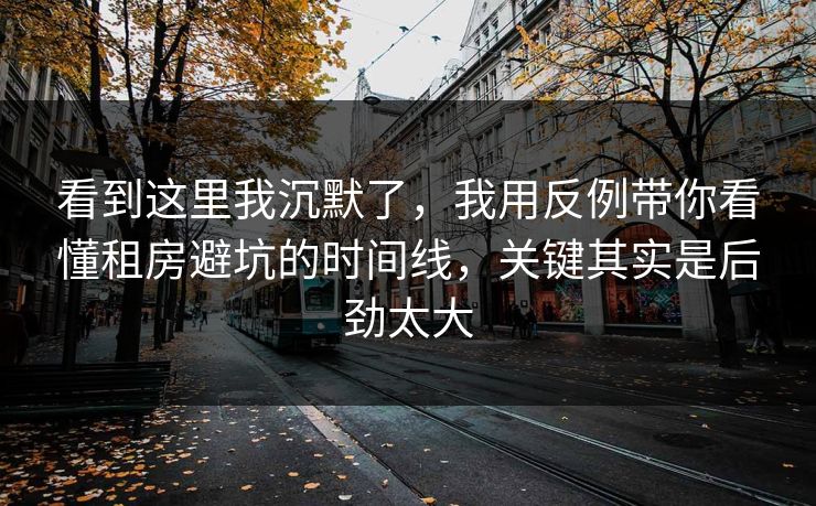 看到这里我沉默了,我用反例带你看懂租房避坑的时间线,关键其实是后劲太大 第1张 看到这里我沉默了,我用反例带你看懂租房避坑的时间线,关键其实是后劲太大 第1张